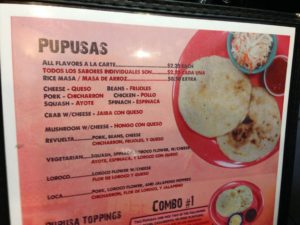 Pupusa's on the menu