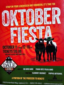 Dale Bros. is celebrating Oktoberfest with their Oktober Fiesta Beer and Fiesta on October 11th. Check it out.