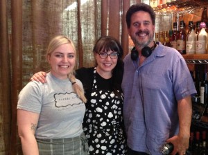 Marnie and Lydia Clarke with Jeff Baker