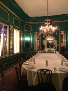 One of the private dining rooms