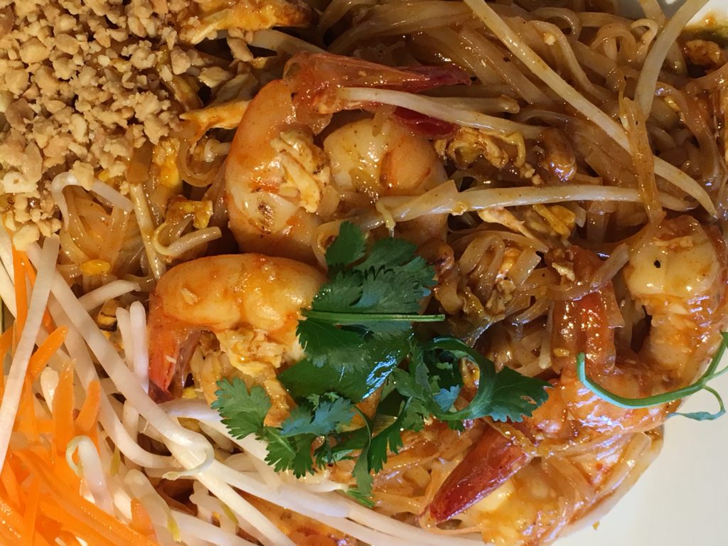 Pad Thai with Shrimp from Manaow Thai in Long Beach