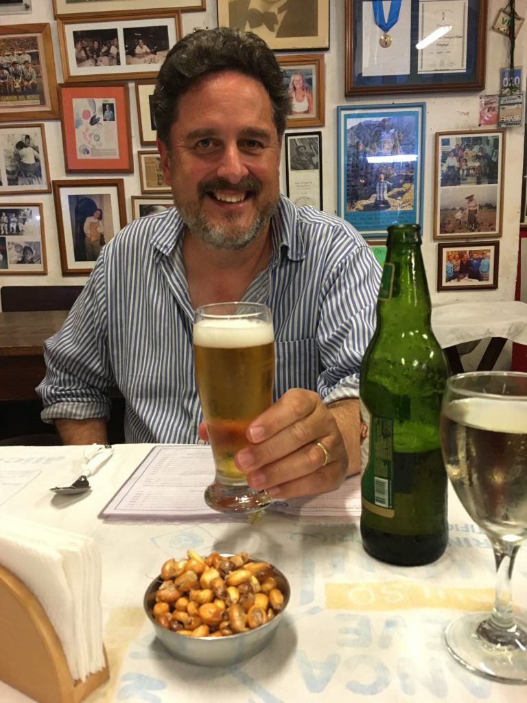 Jeff enjoying a Peruvian Beer at Cana Ranta, Lima