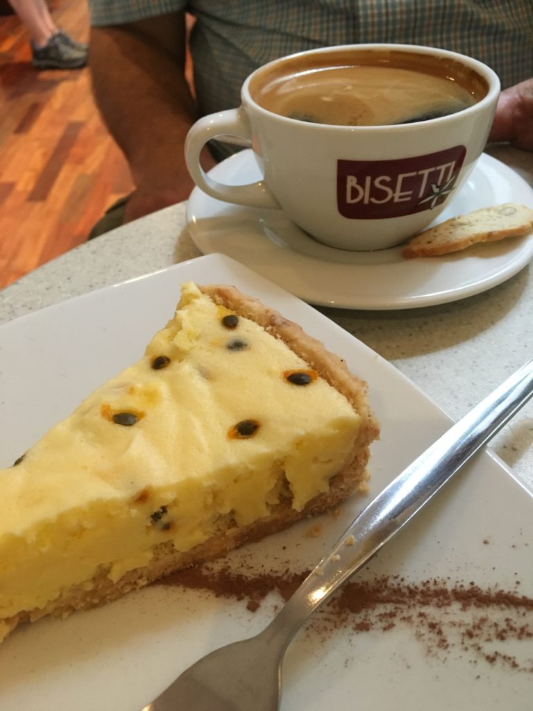 Coffee and Passion Fruit Pie at Cafe Bisetti,